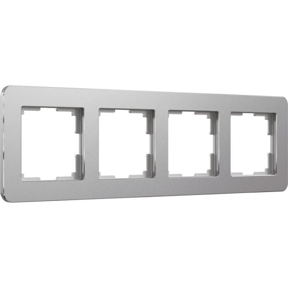 Рамка на 4 поста WERKEL W0042606 Platinum алюминий a059218 Рамка на 4 поста WERKEL W0042606 Platinum алюминий a059218