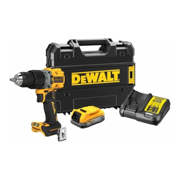 Ударная дрель-шуруповерт Dewalt Powerstack DCD805E1T-QW Ударная дрель-шуруповерт Dewalt Powerstack DCD805E1T-QW