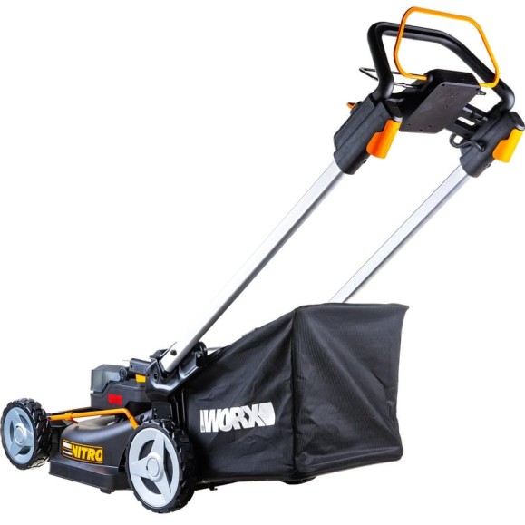 Аккумуляторная самоходная газонокосилка WORX 40 В, АКБ 4 А*ч х2, ЗУ 2А х2 WG749E Аккумуляторная самоходная газонокосилка WORX 40 В, АКБ 4 А*ч х2, ЗУ 2А х2 WG749E