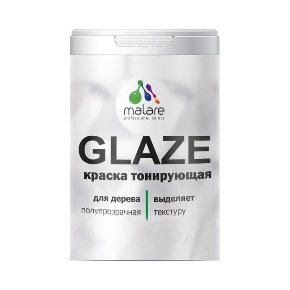 Краска Glaze декоративная с тонирующим эффектом для деревянных поверхностей MALARE лессирующая полупрозрачная, быстро сохнет без запаха, бесцветный, 0.9 кг 2036775036126 КГЛЗПРПГ0090 Краска Glaze декоративная с тонирующим эффектом для деревянных поверхностей MALARE лессирующая полупрозрачная, быстро сохнет без запаха, бесцветный, 0.9 кг 2036775036126 КГЛЗПРПГ0090