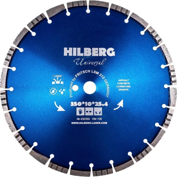 Диск алмазный отрезной Hilberg 350x25.4x12 Universal Laser HM708 Диск алмазный отрезной Hilberg 350x25.4x12 Universal Laser HM708