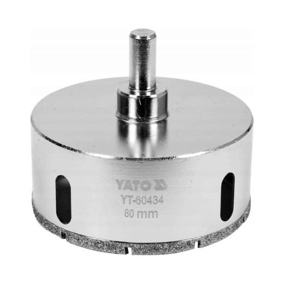 Сверло алмазное по керамограниту 80 мм YATO YT-60434 Сверло алмазное по керамограниту 80 мм YATO YT-60434