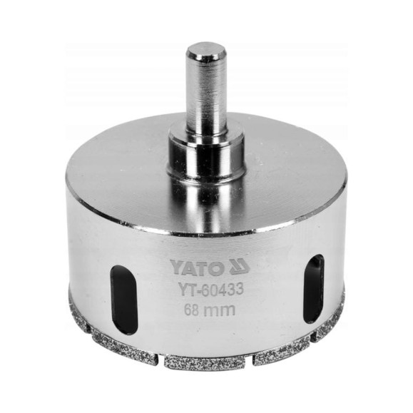 Сверло алмазное по керамограниту 68 мм YATO YT-60433 Сверло алмазное по керамограниту 68 мм YATO YT-60433
