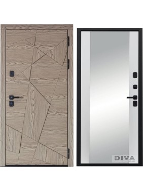 Дверь DIVA 97/1 2050x960 мм Зеркало Правая Дуб натуральный - Д15 Белый Софт УТ-00074262 Дверь DIVA 97/1 2050x960 мм Зеркало Правая Дуб натуральный - Д15 Белый Софт УТ-00074262
