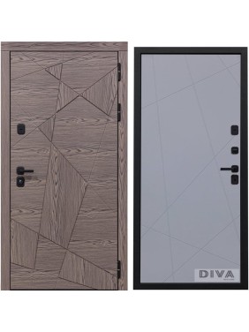 Дверь DIVA 97/2 2050x860 мм Правая Дуб коньяк - Д11 Силк Маус УТ-00072812