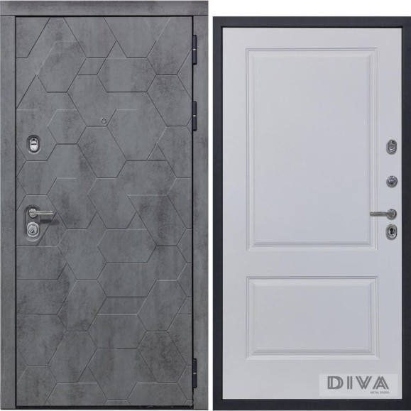 Дверь DIVA 51 2050x960 мм Правая Бетон темный - Д7 Белый софт УТ-00071887 Дверь DIVA 51 2050x960 мм Правая Бетон темный - Д7 Белый софт УТ-00071887
