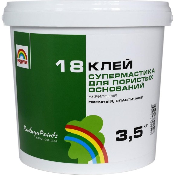 Клей для плитки и паркета Радуга Р-18 3,5 кг 4607017511527 Клей для плитки и паркета Радуга Р-18 3,5 кг 4607017511527