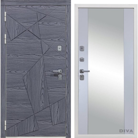 Дверь DIVA 97/3 Зеркало 2050x860 мм Левая Дуб Графит - Д15 Силк Маус УТ-00074908 Дверь DIVA 97/3 Зеркало 2050x860 мм Левая Дуб Графит - Д15 Силк Маус УТ-00074908