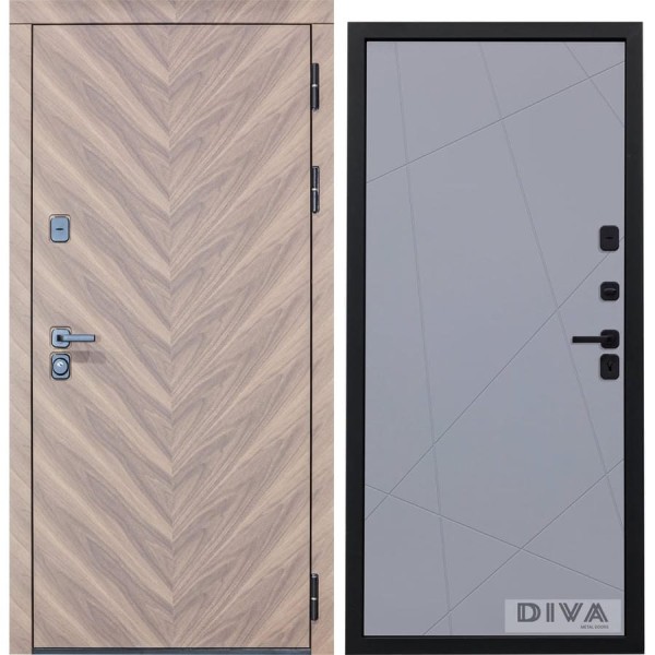 Дверь DIVA 98 2050x860 мм Правая Орех шоколадный - Д11 Силк Маус УТ-00075859
