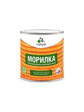 Морилка профессиональная Professional для дерева MALARE, для любых деревянных поверхностей, акриловая, быстро сохнет без запаха, цвет белый, 0,9 кг МРЛКБЕЛПГ0090