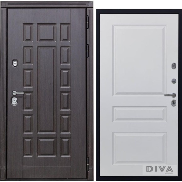 Дверь DIVA 38 2050x960 мм Правая Венге - Д13 Белый Софт УТ-00072722 Дверь DIVA 38 2050x960 мм Правая Венге - Д13 Белый Софт УТ-00072722
