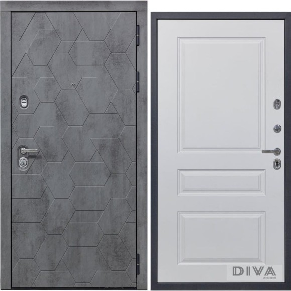 Дверь DIVA 51 2050x960 мм Правая Бетон темный - Д13 Белый софт УТ-00072768 Дверь DIVA 51 2050x960 мм Правая Бетон темный - Д13 Белый софт УТ-00072768