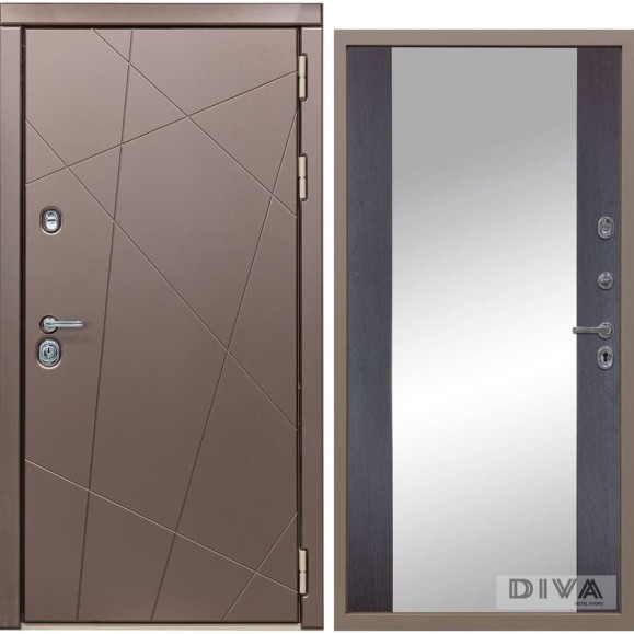 Дверь DIVA 50 Зеркало 2050x860 мм Правая Бронза - Д15 Венге УТ-00075320 Дверь DIVA 50 Зеркало 2050x860 мм Правая Бронза - Д15 Венге УТ-00075320