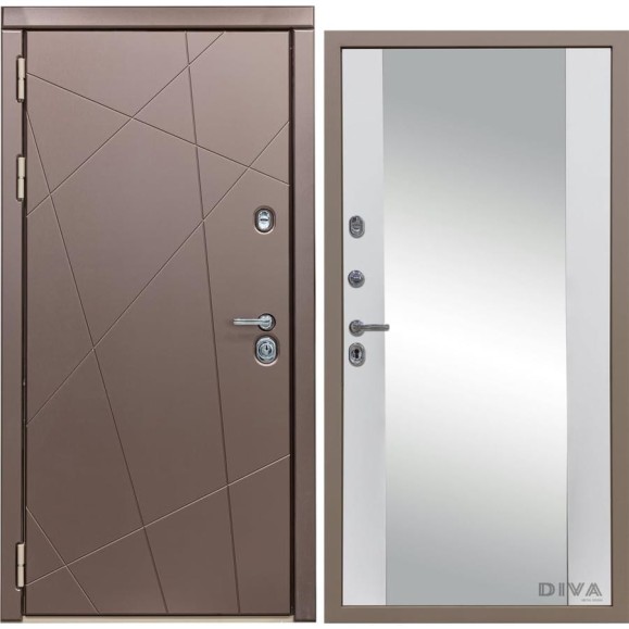 Дверь DIVA 50 Зеркало 2050x960 мм Левая Бронза - Д15 Белый софт УТ-00074111 Дверь DIVA 50 Зеркало 2050x960 мм Левая Бронза - Д15 Белый софт УТ-00074111
