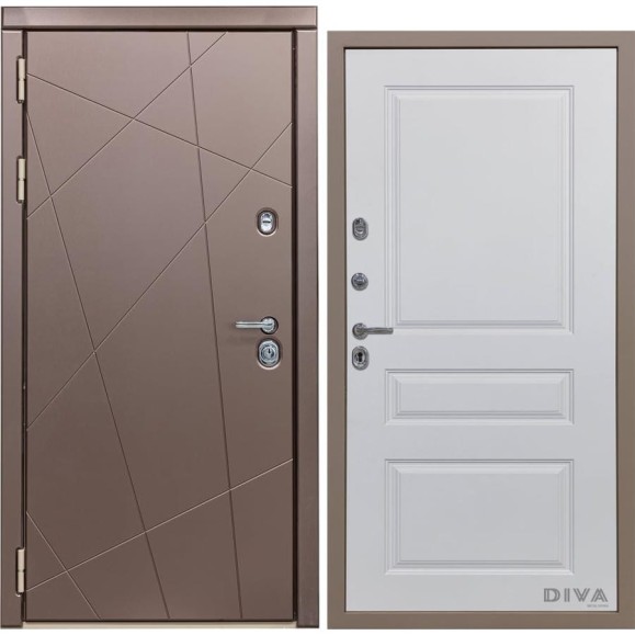 Дверь DIVA 50 2050x860 мм Левая Бронза - Д13 Белый софт УТ-00075246 Дверь DIVA 50 2050x860 мм Левая Бронза - Д13 Белый софт УТ-00075246