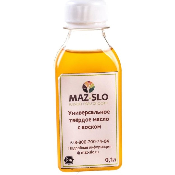 Твёрдое универсальное масло с воском MAZ-SLO бесцветное 100 мл 8061867 Твёрдое универсальное масло с воском MAZ-SLO бесцветное 100 мл 8061867