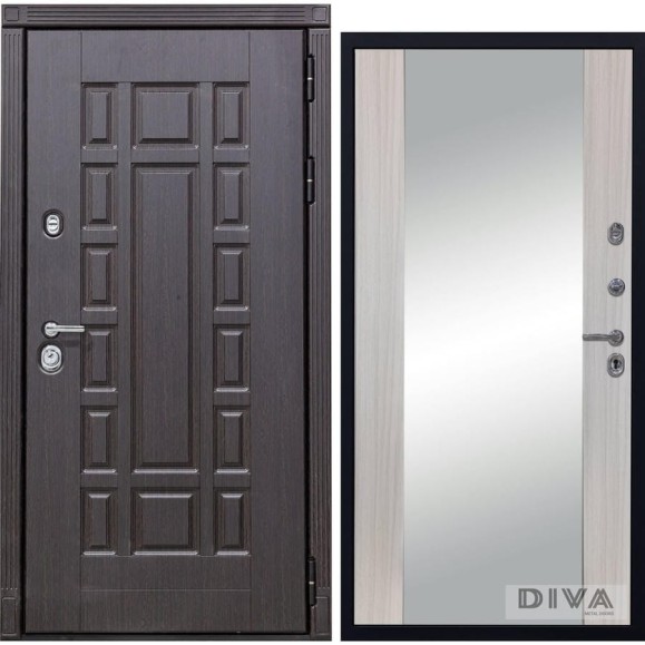 Дверь DIVA 38 Зеркало 2050x960 мм Правая Венге - Д15 Сандал белый УТ-00074158 Дверь DIVA 38 Зеркало 2050x960 мм Правая Венге - Д15 Сандал белый УТ-00074158