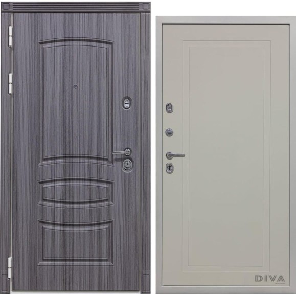 Дверь DIVA 42 2050x960 мм Левая Сандал серый - Н10 Софт Шампань УТ-00075392