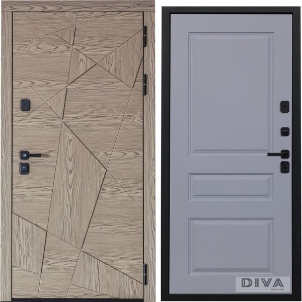 Дверь DIVA 97/1 2050x960 мм Правая Дуб натуральный - Д13 Силк маус УТ-00074876