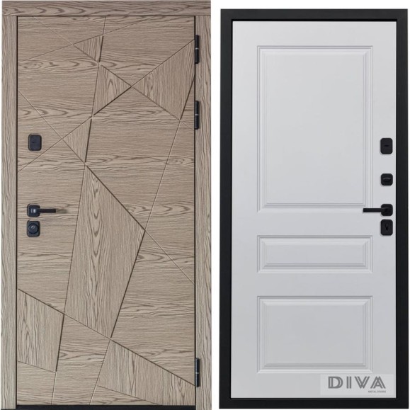 Дверь DIVA 97/1 2050x960 мм Правая Дуб натуральный - Д13 Белый софт УТ-00074893 Дверь DIVA 97/1 2050x960 мм Правая Дуб натуральный - Д13 Белый софт УТ-00074893