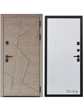 Дверь DIVA 97/1 2050x960 мм Правая Дуб натуральный - Д11 Белый софт УТ-00073587