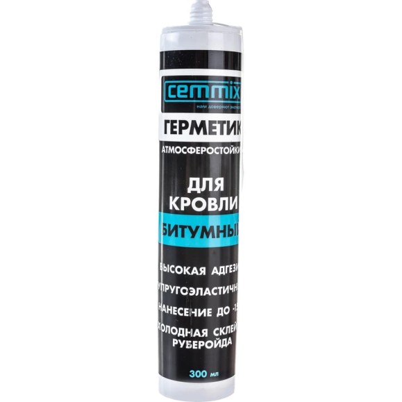 Кровельный битумный герметик CEMMIX 300 г 82577372 Кровельный битумный герметик CEMMIX 300 г 82577372