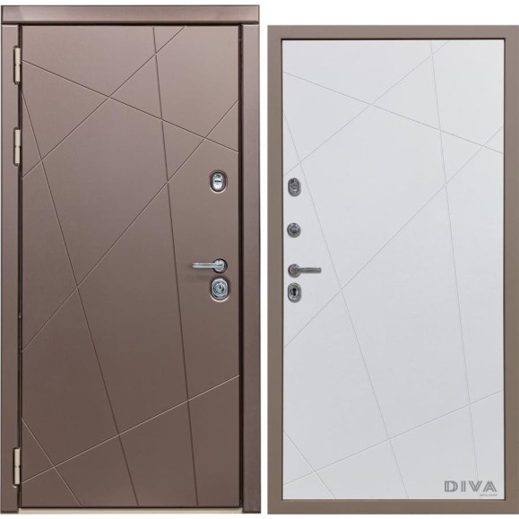 Дверь DIVA 50 2050x860 мм Левая Бронза - Д11 Белый софт УТ-00072854 Дверь DIVA 50 2050x860 мм Левая Бронза - Д11 Белый софт УТ-00072854