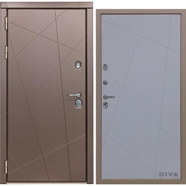 Дверь DIVA 50 2050x960 мм Левая Бронза - Д11 Силк Маус УТ-00075237