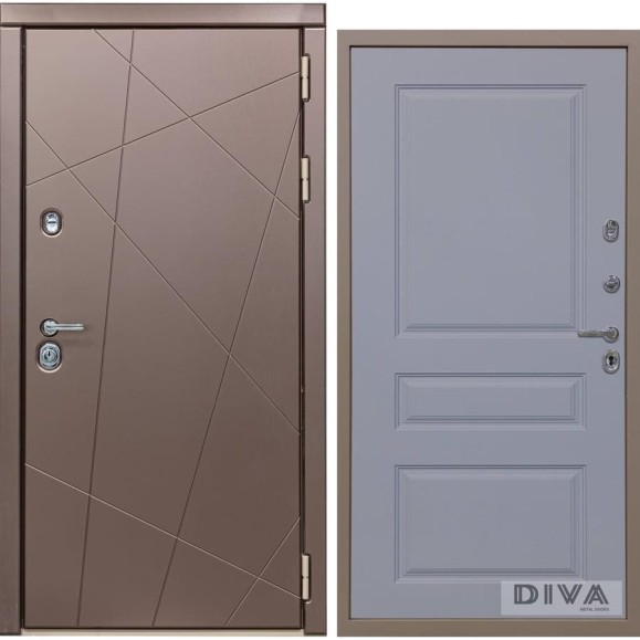 Дверь DIVA 50 2050x960 мм Правая Бронза - Д13 Силк Маус УТ-00075252 Дверь DIVA 50 2050x960 мм Правая Бронза - Д13 Силк Маус УТ-00075252
