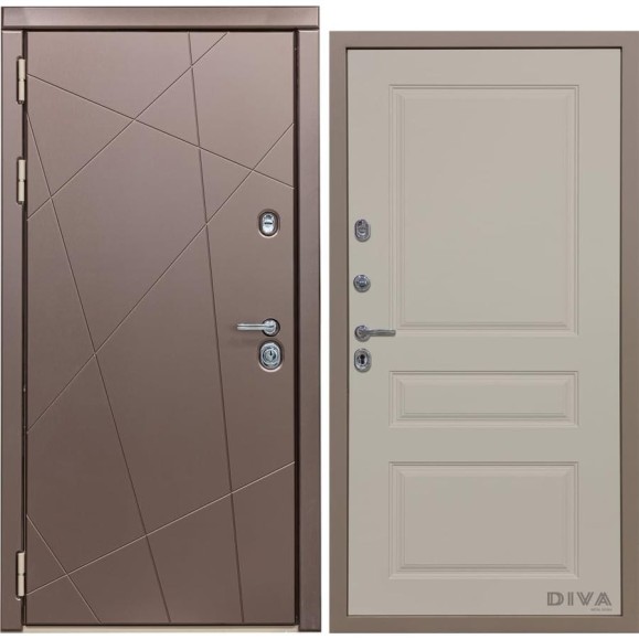 Дверь DIVA 50 2050x860 мм Левая Бронза - Д13 Софт Шампань УТ-00075256 Дверь DIVA 50 2050x860 мм Левая Бронза - Д13 Софт Шампань УТ-00075256