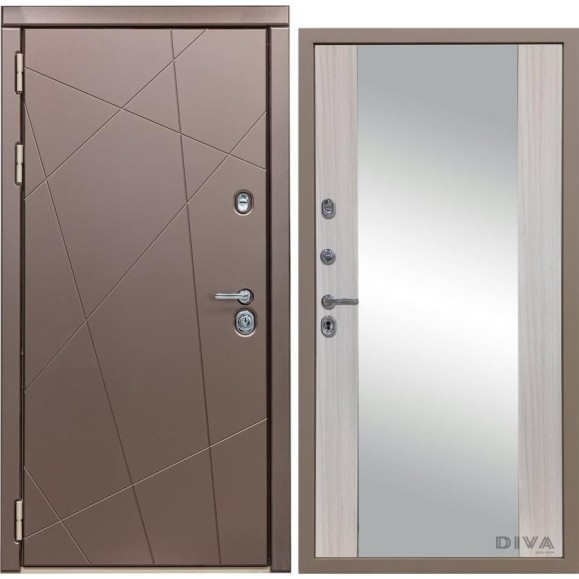 Дверь DIVA 50 Зеркало 2050x860 мм Левая Бронза - Д15 Сандал Белый УТ-00075323 Дверь DIVA 50 Зеркало 2050x860 мм Левая Бронза - Д15 Сандал Белый УТ-00075323