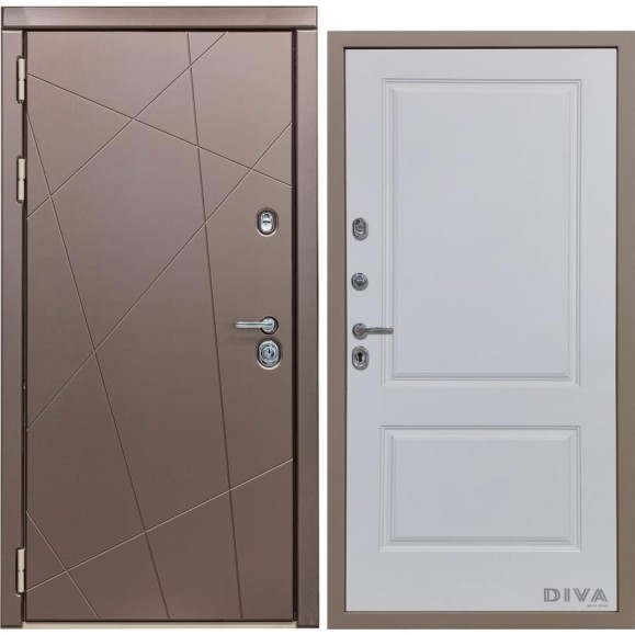 Дверь DIVA 50 2050x960 мм Левая Бронза - Д7 Белый Софт УТ-00075275 Дверь DIVA 50 2050x960 мм Левая Бронза - Д7 Белый Софт УТ-00075275