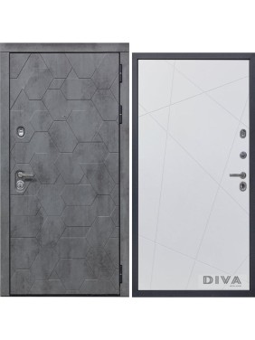 Дверь DIVA 51 2050x960 мм Правая Бетон Темный - Д11 Белый Софт УТ-00072046 Дверь DIVA 51 2050x960 мм Правая Бетон Темный - Д11 Белый Софт УТ-00072046