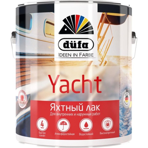 Лак яхтный глянцевый Dufa YACHT 2 л МП00-009411 Лак яхтный глянцевый Dufa YACHT 2 л МП00-009411