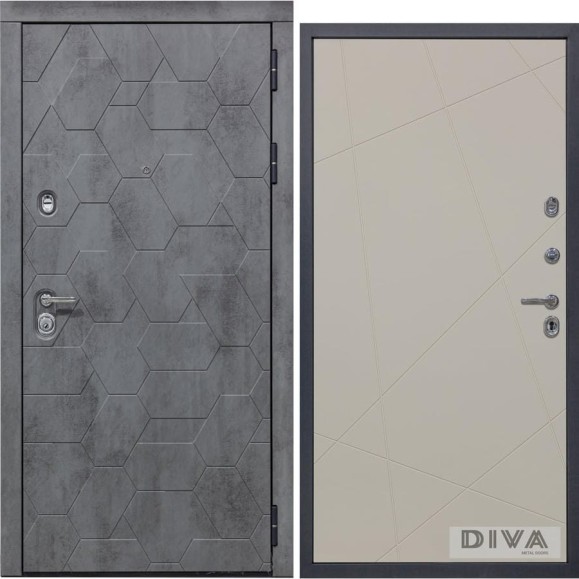 Дверь DIVA 51 2050x860 мм Правая Бетон темный - Д11 Софт шампань УТ-00074292 Дверь DIVA 51 2050x860 мм Правая Бетон темный - Д11 Софт шампань УТ-00074292