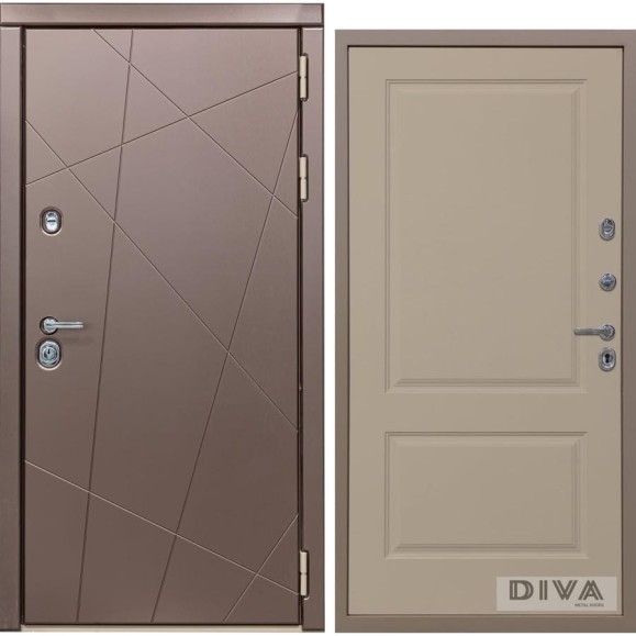Дверь DIVA 50 2050x860 мм Правая Бронза - Д7 Софт шампань УТ-00075282 Дверь DIVA 50 2050x860 мм Правая Бронза - Д7 Софт шампань УТ-00075282