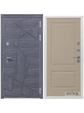 Дверь DIVA 97/3 2050x960 мм Правая Дуб графит - Д7 Софт шампань УТ-00074895