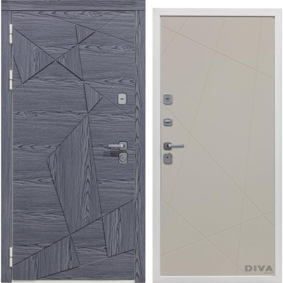 Дверь DIVA 97/3 2050x860 мм Левая Дуб графит - Д11 Софт шампань УТ-00074882