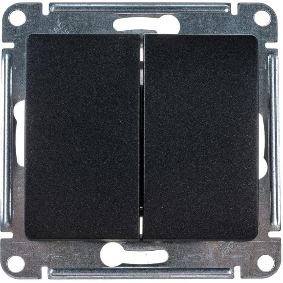 2-клавишный выключатель Systeme Electric (Schneider Electric) GLOSSA, сх.5, 10АХ, антрацит GSL000751 2-клавишный выключатель Systeme Electric (Schneider Electric) GLOSSA, сх.5, 10АХ, антрацит GSL000751