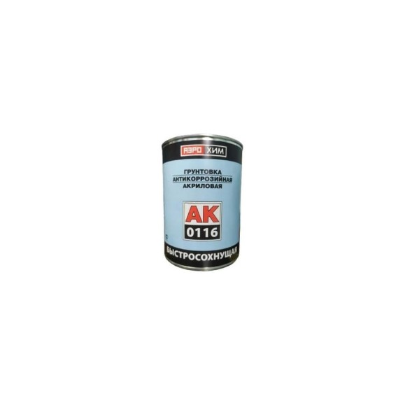 Антикоррозийный акриловый грунт в банке Аэрохим АК-0116 серая, быстросохнущая, 0.8 кг BP-104