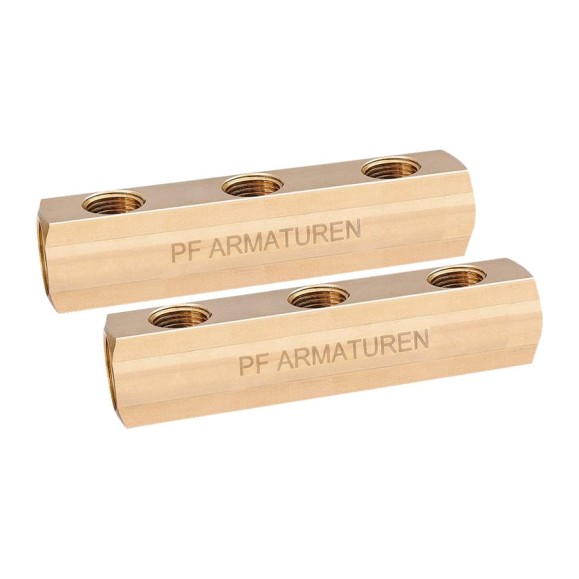 Коллектор PROFACTOR латунный, двусторонний в/в 1" х 3 вых 1/2"вн PF MF 260.3 Коллектор PROFACTOR латунный, двусторонний в/в 1" х 3 вых 1/2"вн PF MF 260.3
