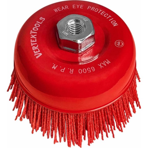 Щетка чашка нейлоновая для УШМ 125 мм, М14 vertextools 12400-125 Щетка чашка нейлоновая для УШМ 125 мм, М14 vertextools 12400-125