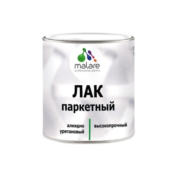 Лак MALARE для паркета и ламината, акрил-уретановый, высокопрочный, глянцевый, 0,9 кг ЛОПРКТПРГ0090 Лак MALARE для паркета и ламината, акрил-уретановый, высокопрочный, глянцевый, 0,9 кг ЛОПРКТПРГ0090