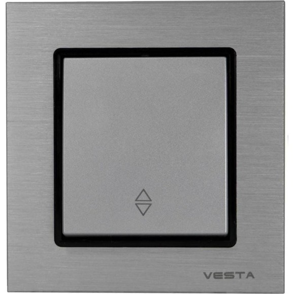 Выключатель Эксклюзивный Серебристый Металлик реверсивный Metronex Electric FVK050309SER Выключатель Эксклюзивный Серебристый Металлик реверсивный Metronex Electric FVK050309SER