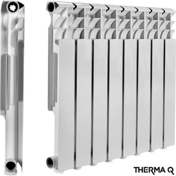 Алюминиевый радиатор МЕТАЛЛСЕРВИС THERMA Q1 500/80 8 секций 1223459 Алюминиевый радиатор МЕТАЛЛСЕРВИС THERMA Q1 500/80 8 секций 1223459