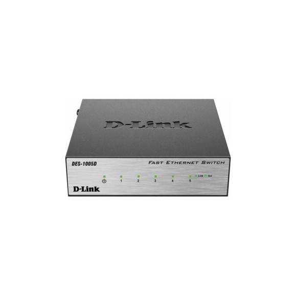 Неуправляемый коммутатор с 5 портами d-link 10/100BASE-TX DES-1005D/O2B Неуправляемый коммутатор с 5 портами d-link 10/100BASE-TX DES-1005D/O2B