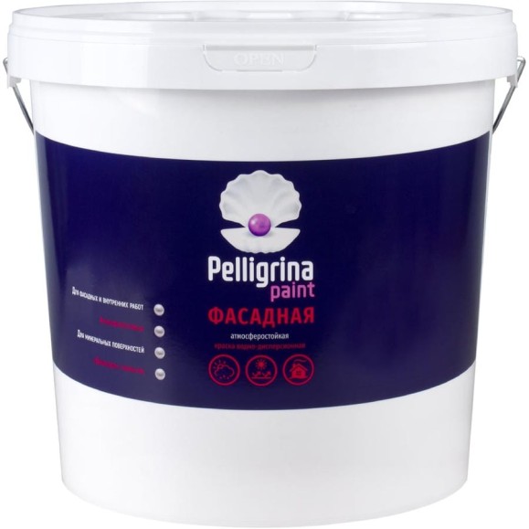 Фасадная акриловая краска PELLIGRINA PAINT белоснежная, 25 кг 231206 Фасадная акриловая краска PELLIGRINA PAINT белоснежная, 25 кг 231206