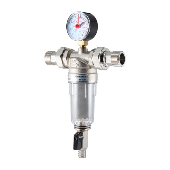 Фильтр промывной с манометром для холодной воды PROFACTOR 3/4" PF FS 238.20G