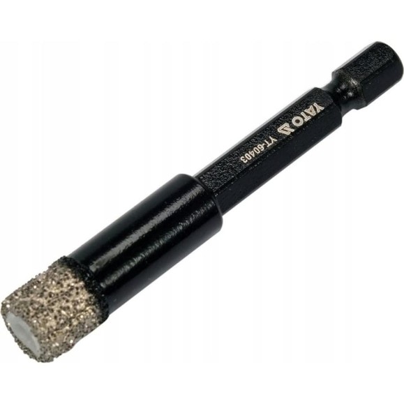 Коронка алмазная по плитке 10 мм, HEX YATO YT-60403 Коронка алмазная по плитке 10 мм, HEX YATO YT-60403
