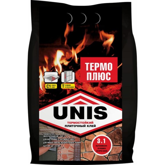 Плиточный клей UNIS Термо ПЛЮС 5 кг, С1Т 4607005184764